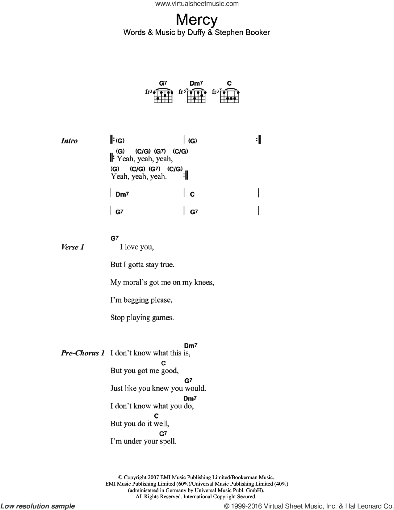 Mercy Chords